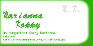 marianna koppy business card